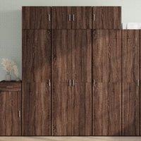 Storage Cabinet Brown Oak 70x42.5x225 cm Engineered Wood