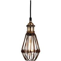 Netlighting Arcade 1 Light Ceiling Pendant Rustic Brown E27