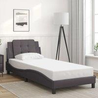 Berkfield Home Bed Frame without Mattress Grey 90x190 cm Single Faux Leather