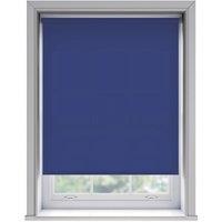 UNKNOWN No Drill Navy Thermal Blackout Roller Blind 170cm Drop | Size: 145 cm