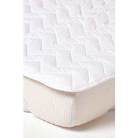 Homescapes Cotton Deep Quilted Mattress Topper in White | Size: King
