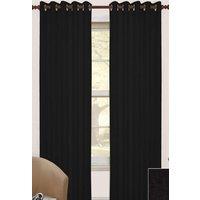 Homescapes Thermal Blackout Eyelet Curtain Pair in Black | Size: 167 cm width x 183 cm drop