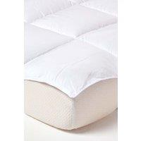 Homescapes Super Microfibre Mattress Topper in White | Size: Super King