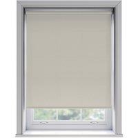 UNKNOWN No Drill Oyster Thermal Blackout Roller Blind 170cm Drop in Light Beige | Size: 140 cm