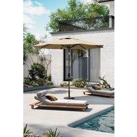 3M Outdoor Umbrella Large Garden Traditional Parasol with Round Base