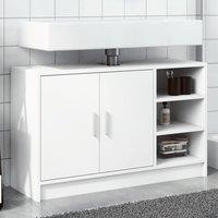 Berkfield Home Sink Cabinet White 90x29x55 cm Engineered Wood | Size: 90 x 29 x 55 cm