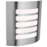 Netlighting Prince 1 Light Wall Light Stainless Steel IP44 E27 in Grey
