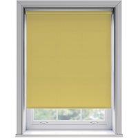 UNKNOWN No Drill Ochre Thermal Blackout Roller Blind 170cm Drop in Yellow | Size: 165 cm width x 165 cm drop