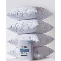 Homescapes Terry Towelling Waterproof Pillow Protectors 80 x 80 cm, Pack of 4 in White | Size: 80 x 80 cm