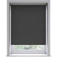 UNKNOWN No Drill Black Thermal Blackout Roller Blind 170cm Drop | Size: 135 cm