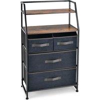 Costway Chest of Drawers Free Standing Floor Storage Dresser Large Bedroom Cabinet in Brown