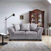 Abakus Direct Farrow Crushed Chenille 2 Seater Sofa in Light Grey