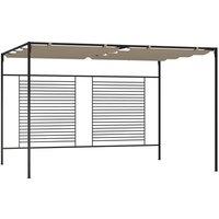 Berkfield Home Gazebo with Retractable Roof 3x4x2.3 m Taupe 180 g/m in Beige