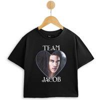 Twilight Women's Cropped Short Sleeved T-Shirt | Black | Official Merch | Size: Large
