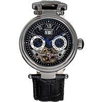 Ganzi Semi-Skeleton Leather-Band Watch