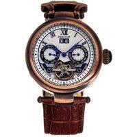 Ganzi Semi-Skeleton Leather-Band Watch