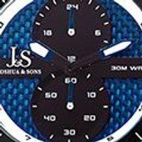 Joshua&Sons Men's Stratara Velocity 45mm TMI Multi-Function in Black