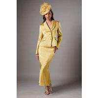 Coast Women's Satin Detail Fitted Skirt in Olive | Size: 10