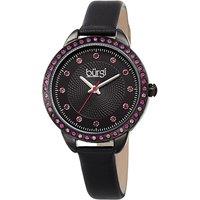 Burgi Women's Lunara Bloomveil 35mm Japanese Quartz Elegant in Black