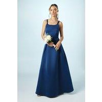 Coast Women's Teen Structured Satin Full Skirted Bridesmaid Dress in Navy | Size: 14-15 Years