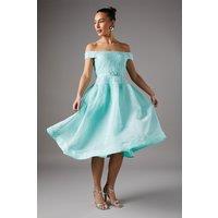 Coast Women's Textured Off-Shoulder Prom Dress in Mint | Size: 8
