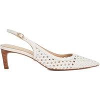 Dune London Women's 'Divided' Leather Strappy Heels in White | Size: 8