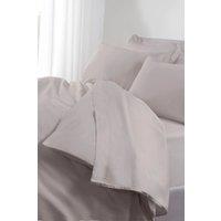 The Linen Consultancy 'TLC 5 Star Hotel Concept' 250TC Cotton Percale Flat Sheet in Silver | Size: Double Flat