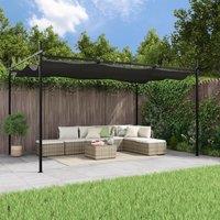 Berkfield Home Pergola with Retractable Roof Anthracite 395x292x230 cm in Black | Size: 395 x 292 x 230 cm