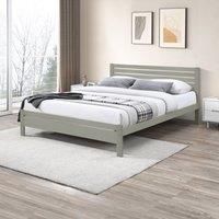 FurnitureboxUK Declan Solid Pine King Size Bed Frame in Light Grey