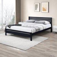 FurnitureboxUK Declan Solid Pine King Size Bed Frame in Dark Grey