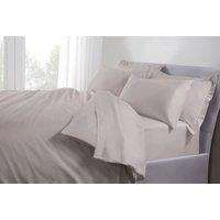 The Linen Consultancy 'TLC 5 Star Hotel Concept' 250TC Cotton Percale Duvet Cover in Silver | Size: Double