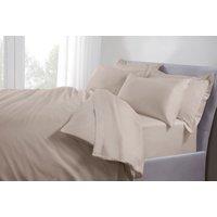 The Linen Consultancy 'TLC 5 Star Hotel Concept' 250TC Cotton Percale Duvet Cover in Taupe | Size: King