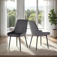 Seconique Avery Chair ( Pair ) in Grey