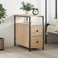 Berkfield Home Bedside Cabinet Sonoma Oak 30x60x60 cm Engineered Wood in Brown | Size: 30 x 60 x 60 cm