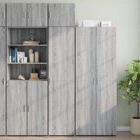 Berkfield Home Slim Storage Cabinet Grey Sonoma 45x42.5x225 cm Engineered Wood