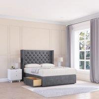 Dior Coniston Wingback Bed Set ,2 Drawers & 54" Floor Standing Headboard