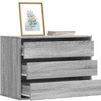 Corner Chest of Drawers Grey Sonoma 80x41x58 cm Engineered Wood