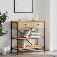 Berkfield Home Console Table Sonoma Oak 75x34.5x75 cm Engineered Wood in Brown
