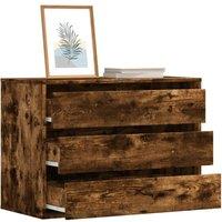 Corner Chest of Drawers Smoked Oak 80x41x58 cm Engineered Wood