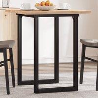 Dining Table O-Frame 60x60x75.5 cm Solid Wood Pine and Steel