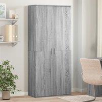 Berkfield Home Highboard Grey Sonoma 80x35x180 cm Engineered Wood | Size: 80 x 35 x 180 cm