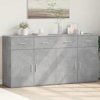 Berkfield Home Sideboards 2 pcs Concrete Grey 79x38x80 cm Engineered Wood | Size: 79 x 38 x 80 cm