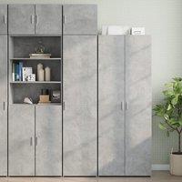 Berkfield Home Slim Storage Cabinet Concrete Grey 45x42.5x225 cm Engineered Wood
