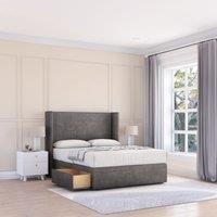 Devonshire Naples Wingback Bed Set ,2 Drawers & 54" Floor Standing Headboard