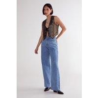 NastyGal Women's Real Leather Studded Vest in Black | Size: 8