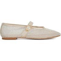 Dune London Women's 'Headline' Ballet Pumps in Gold | Size: 8