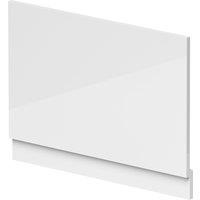 Balterley 800mm Waterproof Straight Shower Bath End Panel - Gloss White
