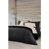 Nalu Nicole Scherzinger 'Kalama Jacquard' Cotton Sateen Duvet Cover Set in Black | Size: Super King