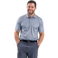 Island Green Men's Abstract Print UV Protection Golf Polo Shirt in Grey | Size: 2XL