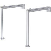 Balterley Cleaner Sink Legs & Bracket No Sink Brushed Stainless Steel in Silver